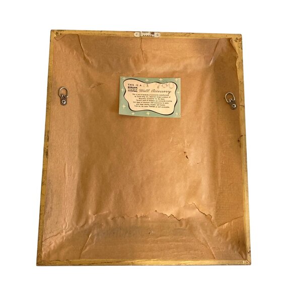 Vintage Turner Wall Accessory Ornate Wood Mirror Mirror With Bronze Accents - Picture 2 of 5